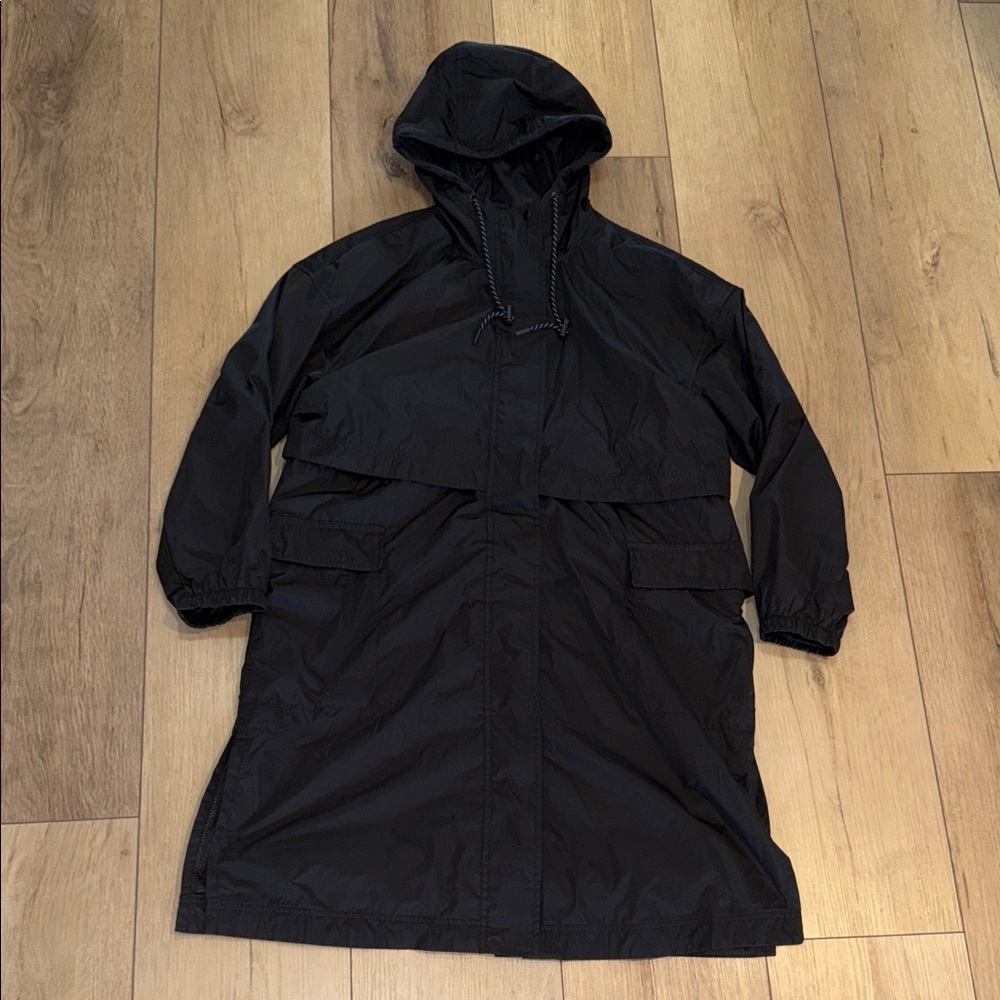 Old Navy active Black Hooded Rain Jacket